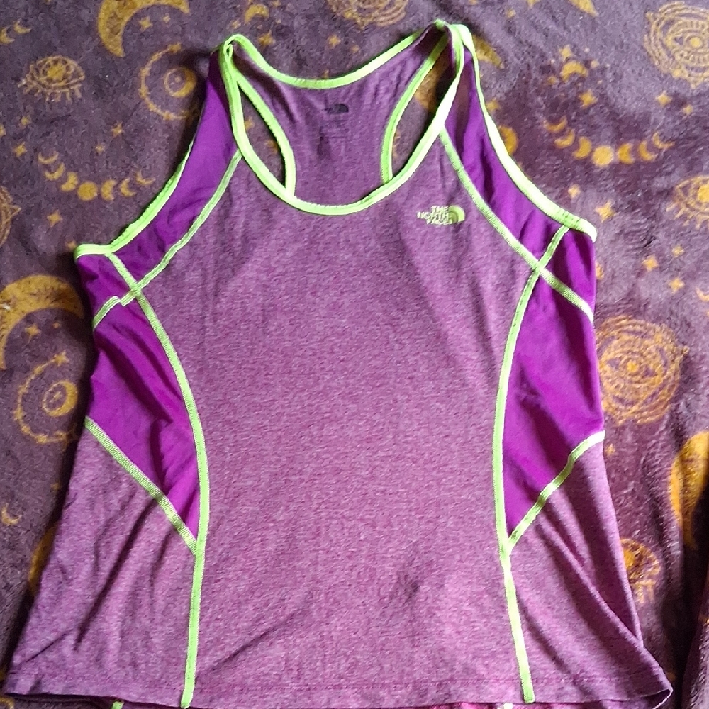 The North face Women's Purple and Green Tank Top